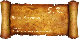 Soós Kisanna névjegykártya